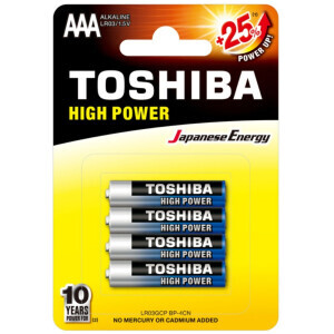 Toshiba Bateria Alka AAA LR03GCP 4ks(12/bal 48/krt)