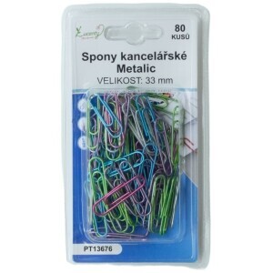 Spony kancelářské 33mm/80ks Metalic (24/bal 288/krt)