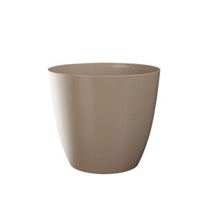 Květináč Ella lesh Ø15cm taupe (12/krt)
