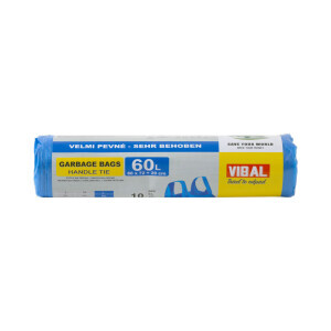 Sáček zavaz. modrý 60L/10ks (60/krt)