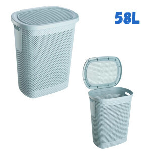 Koš na prádlo rattan 47,5X36X57,5 58L modrá (4/krt)