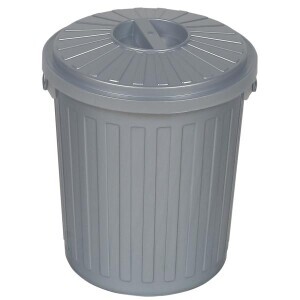 Odpadkový koš+víkem stříbrná 7L(5/krt)