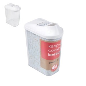 Zásobník na sypké suroviny 11,5X7X21 1,5Lbílá (10/krt)