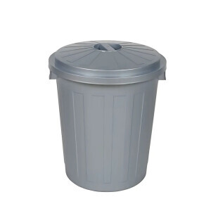 Odpadkový koš+víkem stříbrná 23L(6/krt)