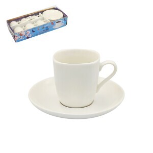 Set hrnek keramický s podšálkem 6*90ml (24/krt)