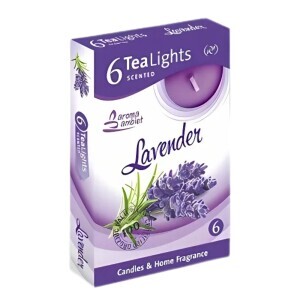 Santo Svíčka čajová 6ks Lavender(45/krt)