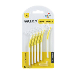 Soft Dent Mezizubní kartáčky Butterfly "L" 6ks L (12/krt)