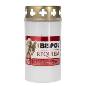 Bispol Svíčka hřbitovní olejová s víčkem 30h/100g (20/krt)
