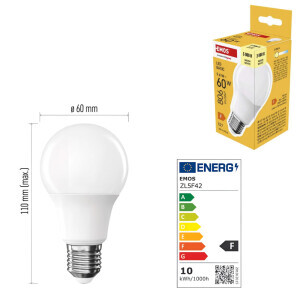 Emos Žárovka Led CLS A60 9,4W 806lm E27 WW (10/bal 20/krt)