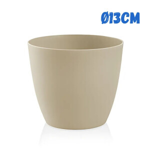 Květináč Ella mat Ø13cm popelavě šedá(15/krt)