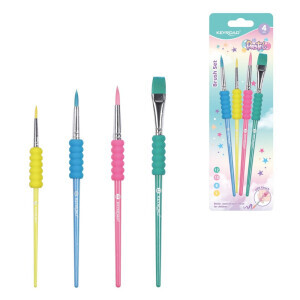 Keyroad Sada štětců Pastel pěnový úchop(12/bal 144/krt)