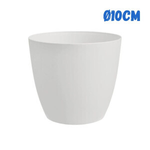 Květináč Ella mat Ø10cm bílá(12/krt)