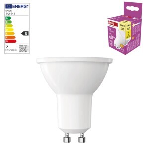Emos žárovka led 7W(60W) GU10 WW (10/bal 60/krt)