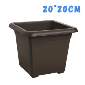 Květináč hranatý Quattro 20*20cm hnědá (10/bal)