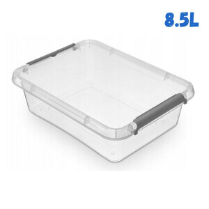 Úložný box+víkem průhl. 8,5L(5/krt)