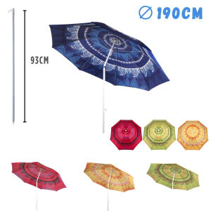 Slunečník Mandala d1,9Mtr 4ass S (12/krt)