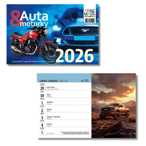 Atinemade Kalendář Auta a motorky (10/krt)