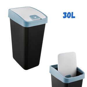 Odpadkový koš+víkem modrá 45L(4/krt)