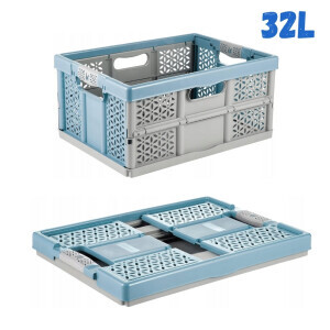 Skladací box+měkkými úchyty modrá 32L(5/krt)
