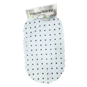 Protiskluz. podložka do koupelny ovál 35*65cm Trans. (100/krt)