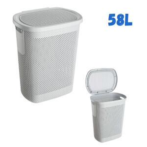 Koš na prádlo rattan 47,5X36X57,5 58L šedá (4/krt)