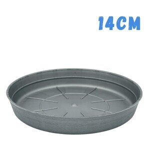 Miska pod květináč Loft Ø14 silver(18/bal)