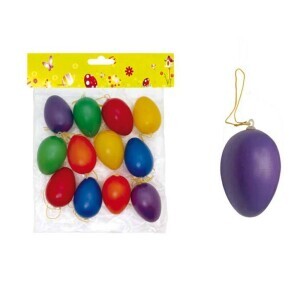 MFP Vajíčka plast 6cm/12ks MIX (62/krt)