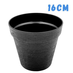 Květináč Loft Ø16 Black(18/bal)