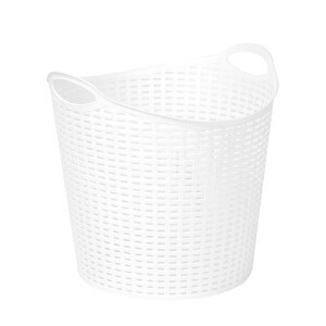 P.Forte Košík plast Rattan 27,5l White (6/bal)