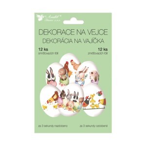 Velikonoční vodové obtisky na vajíčka 7758 košilky zvířátka (240/krt)