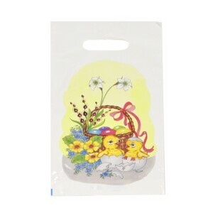 Lika Taška igelitová Velikonoční 20*40 Kuřátka (100/bal)