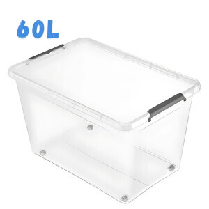 Úložný box+víkem průhl. 60L(5/krt)