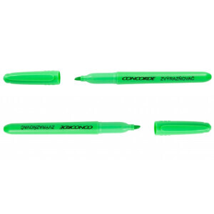 Concorde Zvýrazňovač zkosený hrot 1-4mm zelená (12/bal 144/krt)