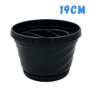 Květináč Malaga Ø19 Anthracite(10/bal)