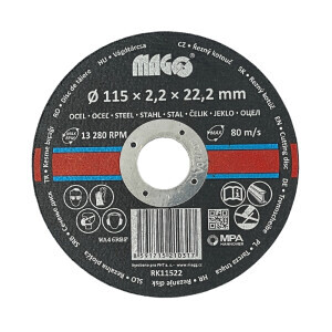 Magg Řezný kotouč na kov 115*2,2*22,2mm (5/bal 500/krt)
