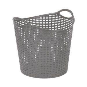 P.Forte Košík plast Rattan 27,5l Silver (6/bal)