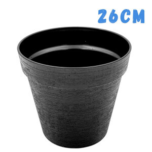 Květináč Loft Ø26 Black(15/bal)