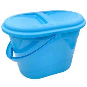 Vědro oválné+víkem 13L eco line modrá(6/krt)