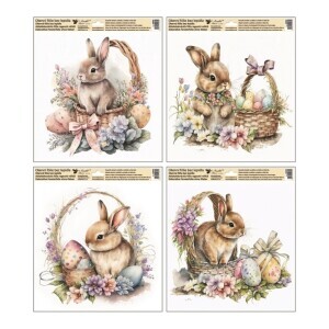 Velikonoční okenní fólie 30*33,5cm zajíček s glitry (72/bal 288/krt)