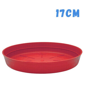 Miska pod květináč Loft Ø17red transparent(20/bal)