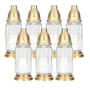 Bispol Svíčka hřbitovní sklo 70g/25h 1007 White(12/krt)