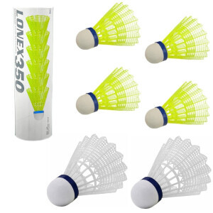 Míček badminton peří 6ks (100/krt)