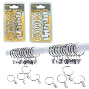 Kroužky na závěsy 10ks (12/bal 144/krt)