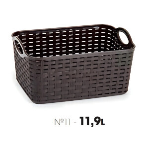 P.Forte Košík plast Rattan 11,9L (12/bal)