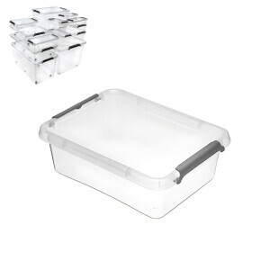 Úložný box+víkem průhl. 3L(5/krt)