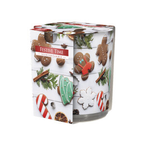 Bispol Svíčka ve skle SN72/100g Festive Time (6/krt)