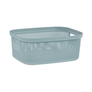 Úložný koš rattan 38x28,5x15 12L modrá (6/krt)