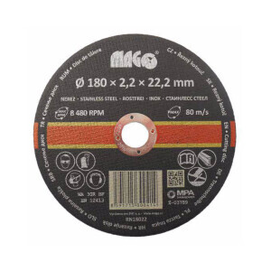 Magg Řezný kotouč na nerez 180*2,2*22,2mm (5/bal 20/krt)