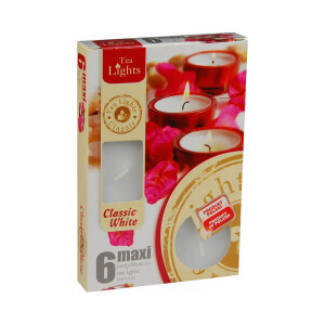 Admit Svíčka čajová Classic White Maxi 6ks (8/bal)