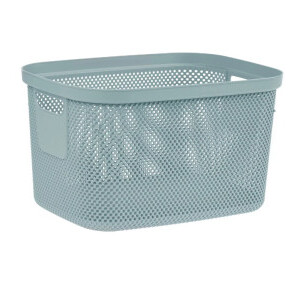 Úložný koš rattan 38x28,5x22,5 18L modrá (6/krt)